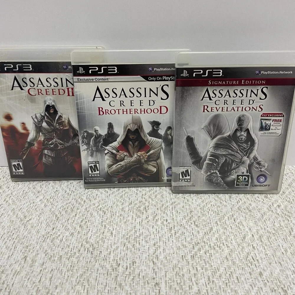 Assassin's Creed Video Game Lot of 3 for Sony Playstation 3 CIB